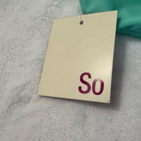 SO Girls Reversible Solid Mint/Black Swimsuit Bottoms Size 12 - Picture 4 of 7